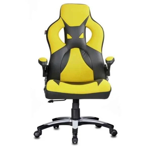 Caddy Yellow & Black Gaming Ergonomic Chair with Headrest, MISG8