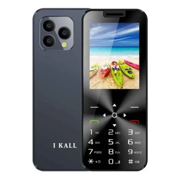 I Kall A1 Slim Design Multimedia Keypad Mobile with Type-C Fast Charging (2.8 inch Display, 1700 mAh) (Grey)