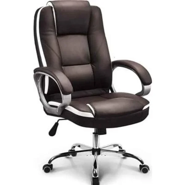 Mezonite High Back Cushioned Brown Leatherette Office Executive Chair