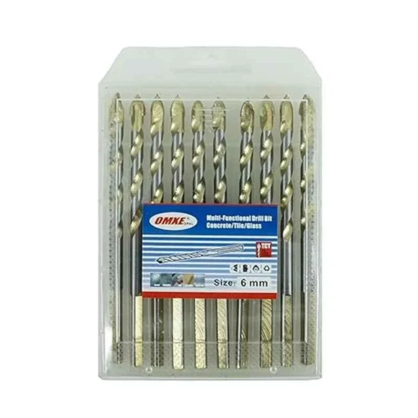 Omxe Opal 10 Pcs 6mm Carbon Steel Drill Bit Set, OP-CB6