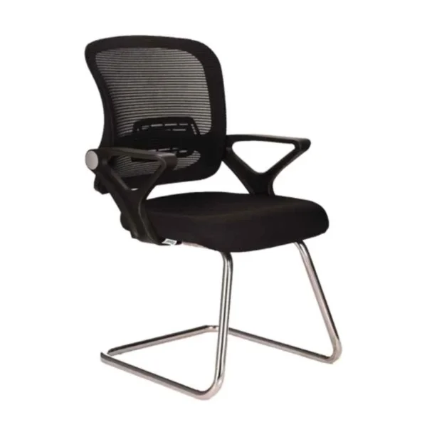 Teal 120kg Fabric & Metal Black Loca Visitor Chair