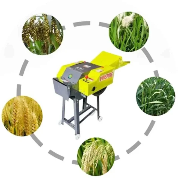 Vinspire 3HP Single Phase Heavy Duty Chaff Cutter with Motor, Cutting Size Controller - Image 2