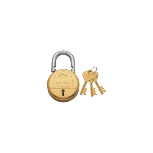 Godrej Navtal 8 Lever Deluxe Hardened Padlock with 3 Keys, 3282