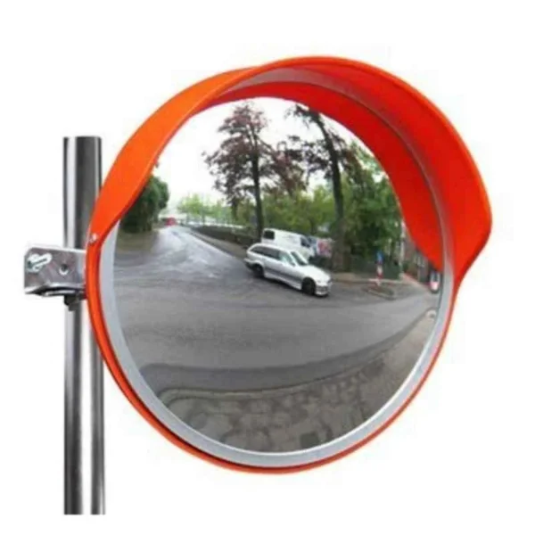 Ladwa 32 inch 800mm Polycarbonate Wide Angle Unbreakable Safety Convex Mirror with Installation Kit & Adjustable Fixing Bracket, LSI-CM 32