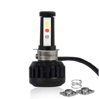 AllExtreme EXY3A1 40W White, Blue & Red 3 Side LED Headlight Bulb with Cooling Fan & Canbus Head Light Conversion Kit