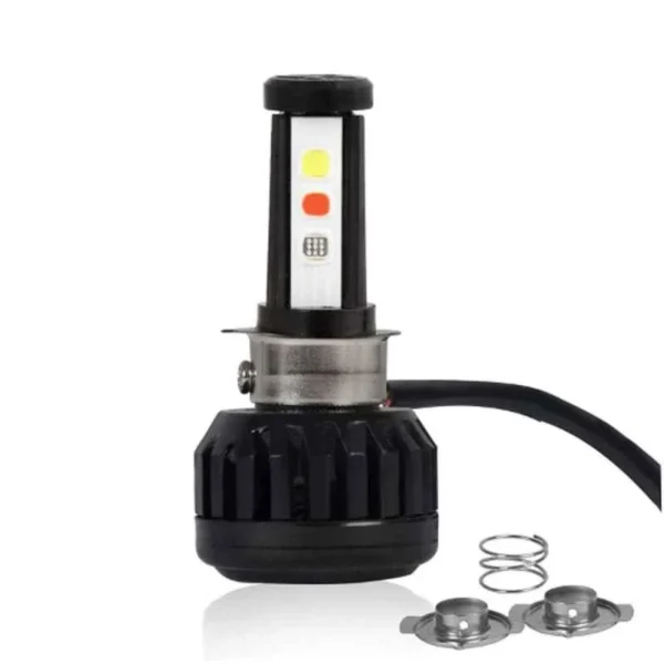 AllExtreme EXY3A1 40W White, Blue & Red 3 Side LED Headlight Bulb with Cooling Fan & Canbus Head Light Conversion Kit