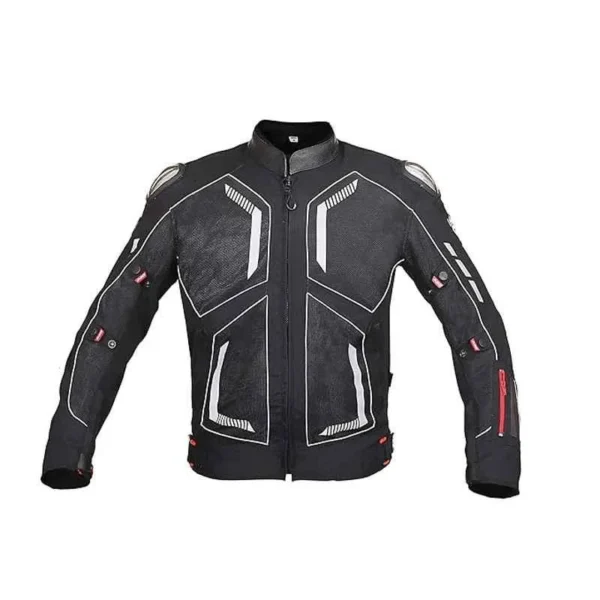 Biking Brotherhood Leather Collar with Soft Neoprene Inner Spiti Jacket, Size: XL