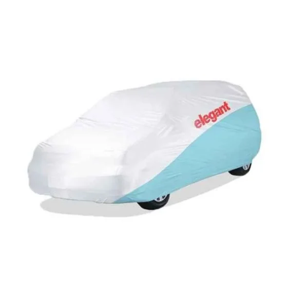 Elegant White & Blue Water Resistant Car Body Cover for Nissan Magnite